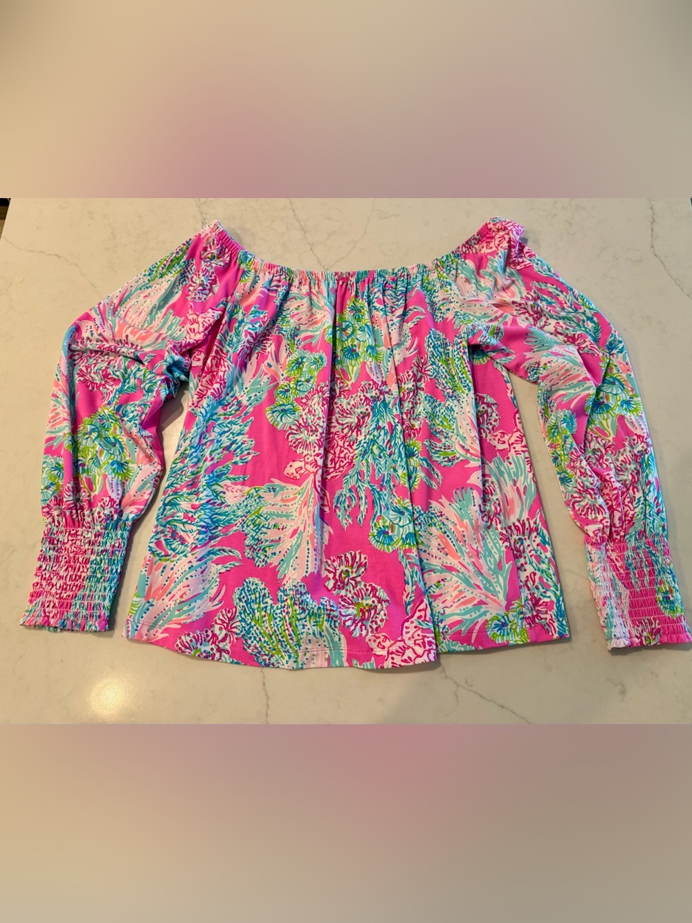 Lilly Pulitzer off the shoulder top
